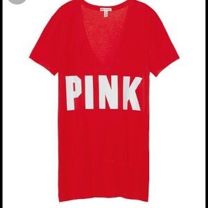 NWOT VS PINK Red logo Shirt